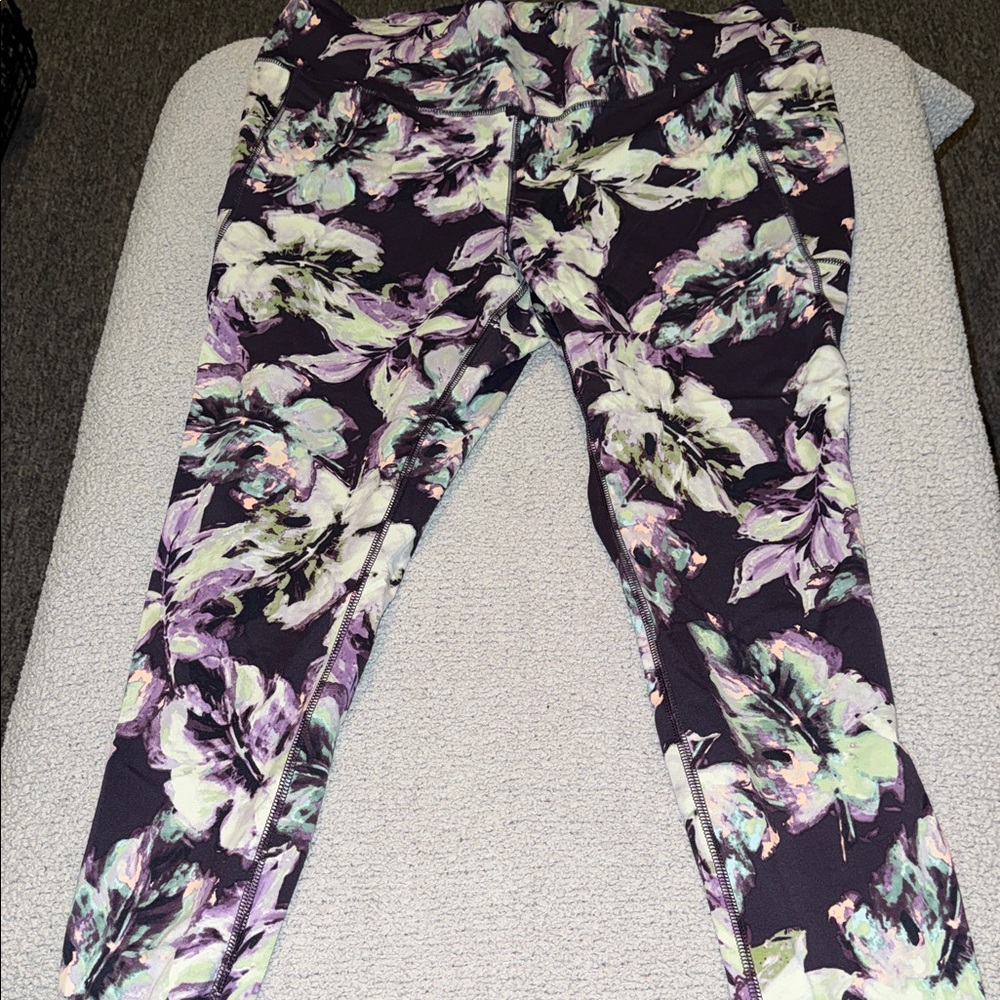 J. Jill Purple Floral Leggings